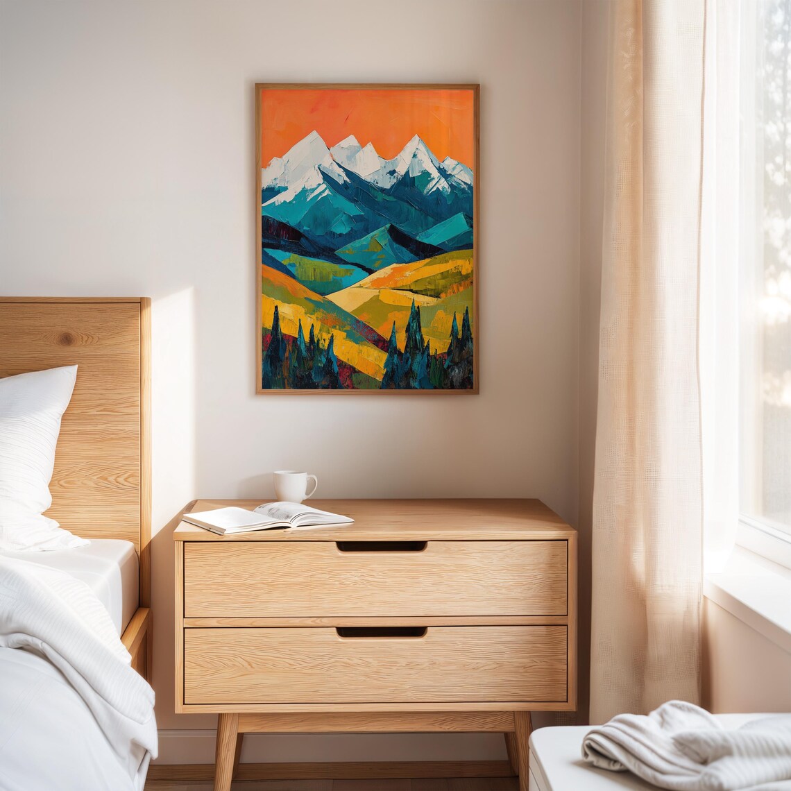 Bold Mountain Landscape, Abstract Nature Poster - Image 5