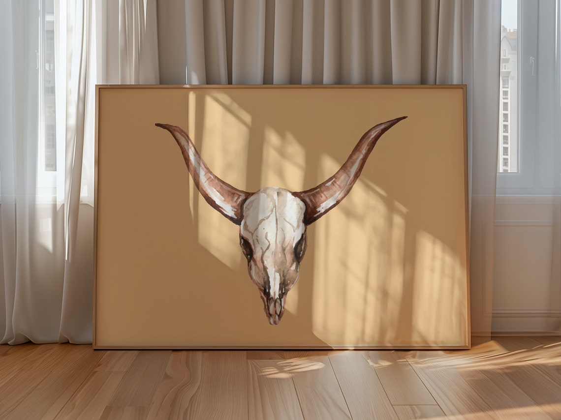 Western Style Art Print Boho Minimalist Prints Modern Art Bohominimalistdecor Cowboy Art File
