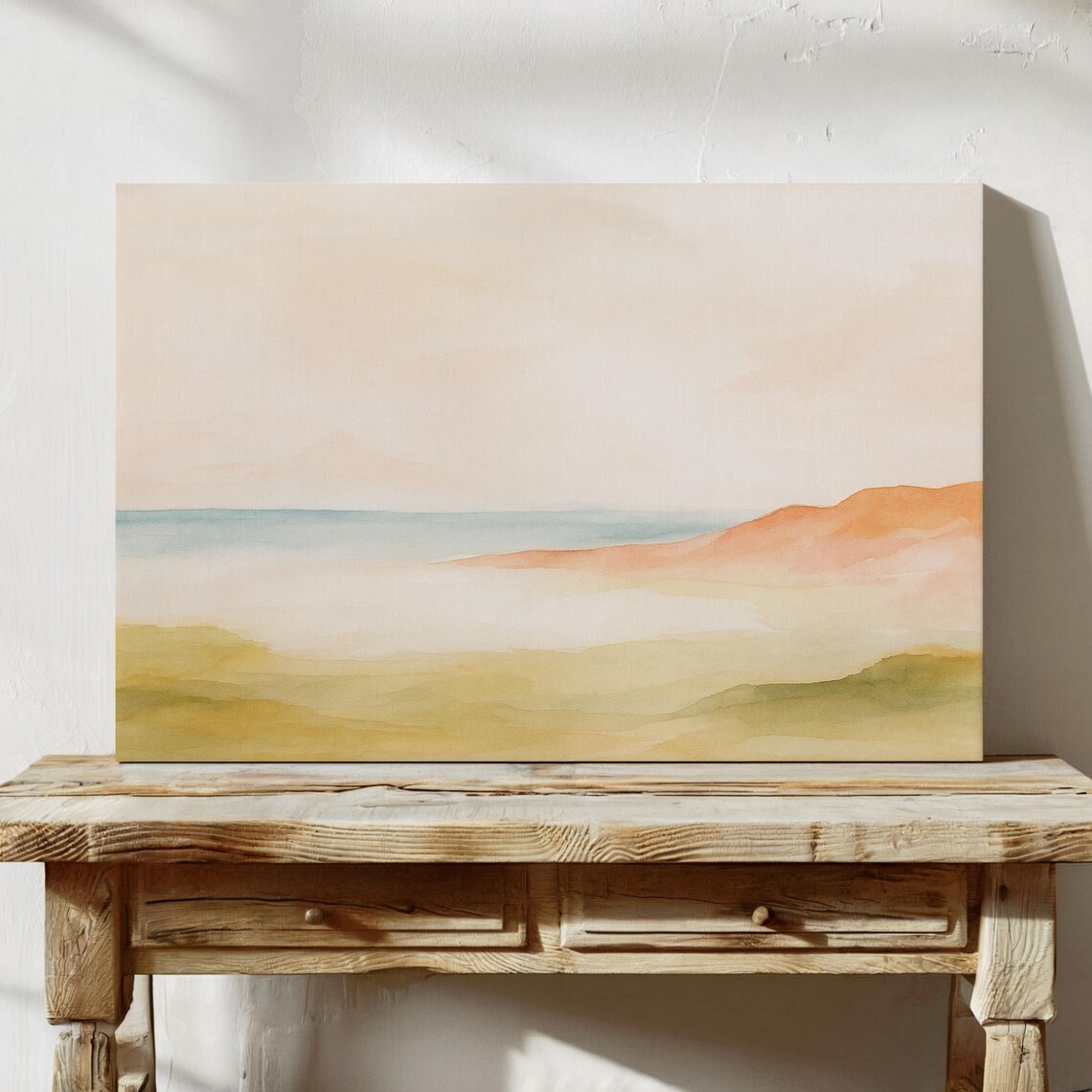 Soft Watercolor Coastal Hillside, Faith Decor - Image 4