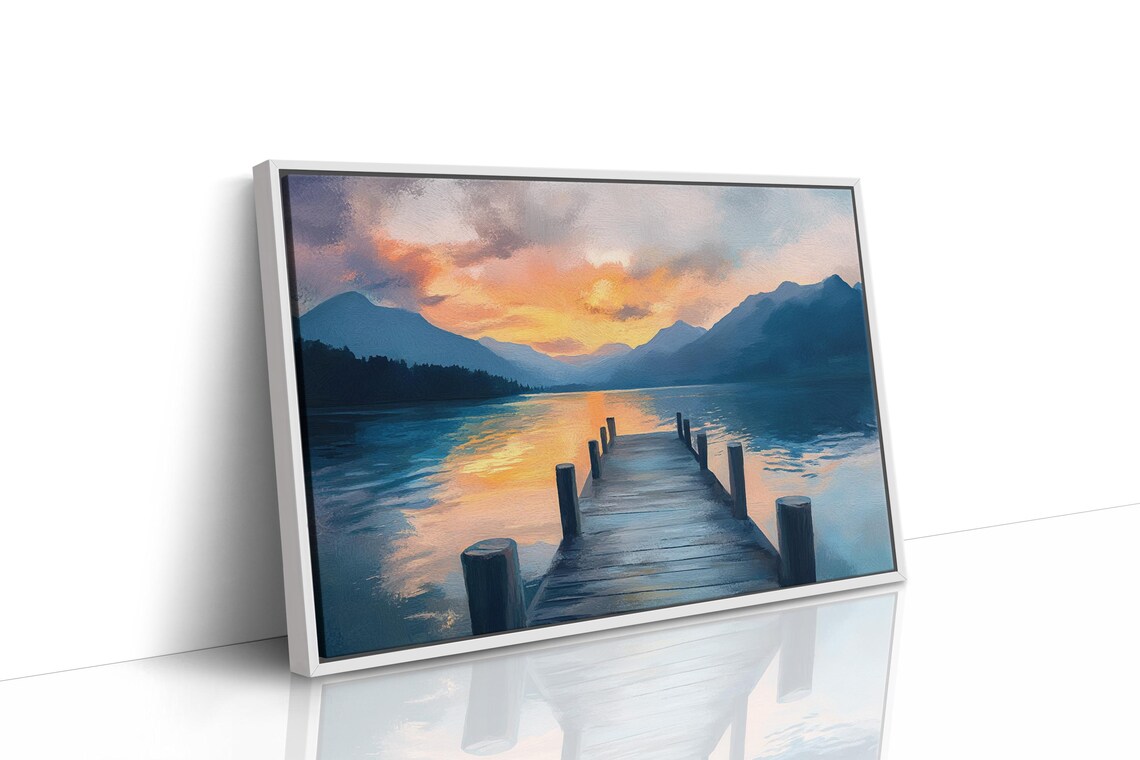 Sunset Over Serene Lake, Tranquil Landscape - Image 4