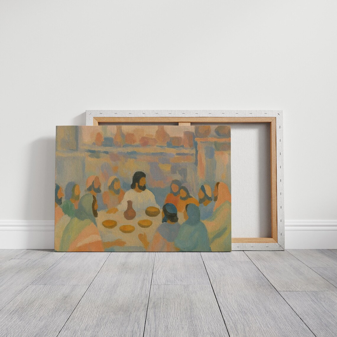 Last Supper Painting Print, Minimalist Religious Decor - Image 2