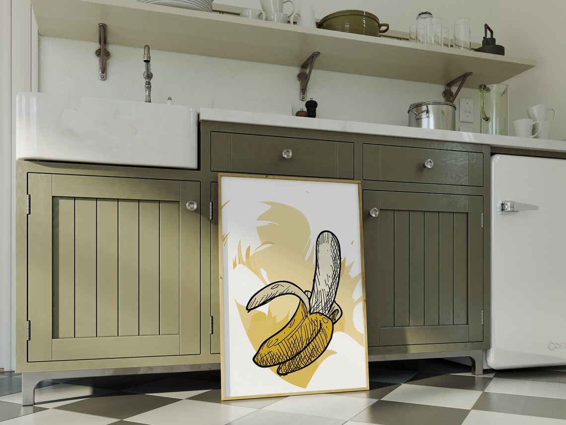 Banana Kitchen Wall Art Boho Minimalist Prints Modern Art Kitchen Prints Art Physical Poster Print Shipped To You - Image 4