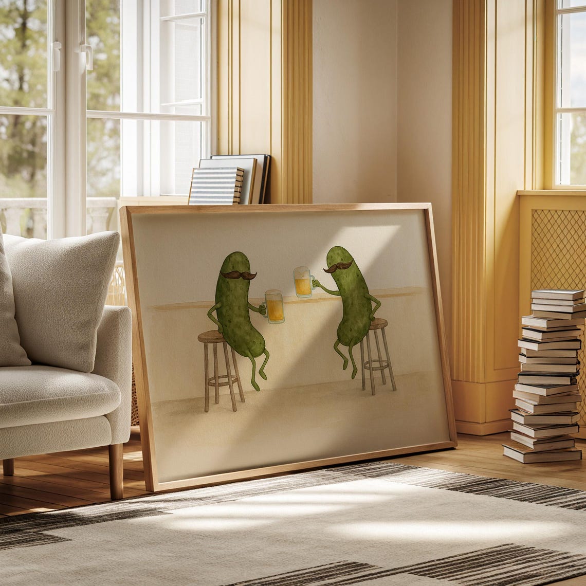 Pickle Bar Buddies - Funny Watercolor Kitchen Art - Image 3