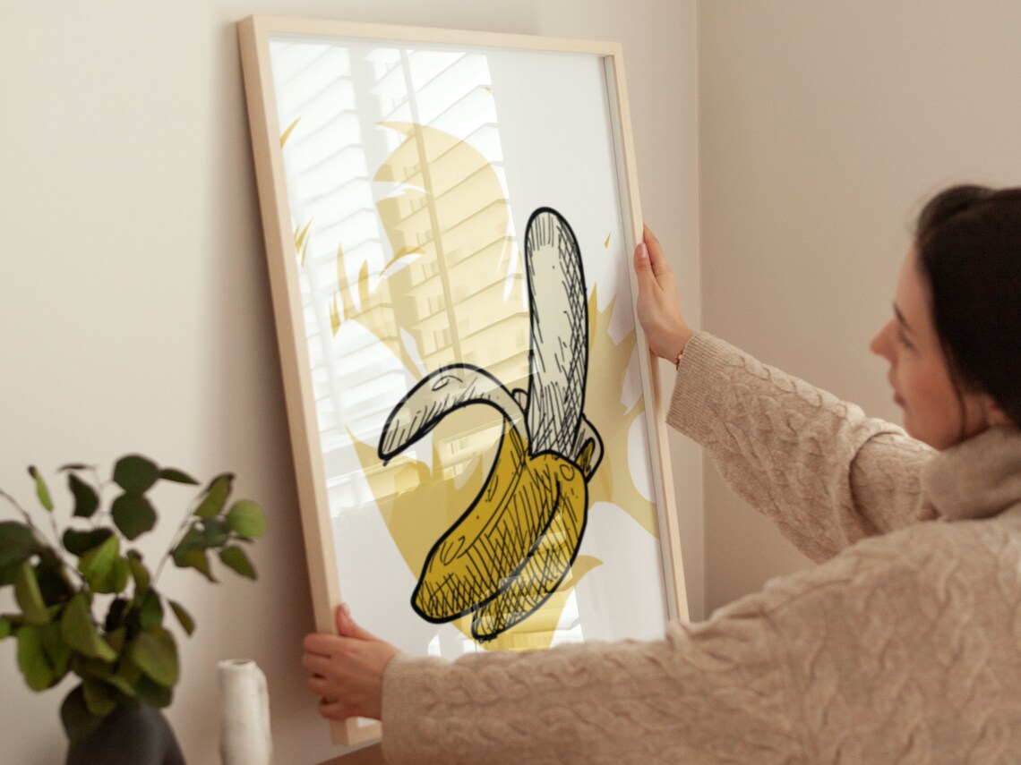 Banana Kitchen Wall Art Boho Minimalist Prints Modern Art Kitchen Prints Art Physical Poster Print Shipped To You - Image 2