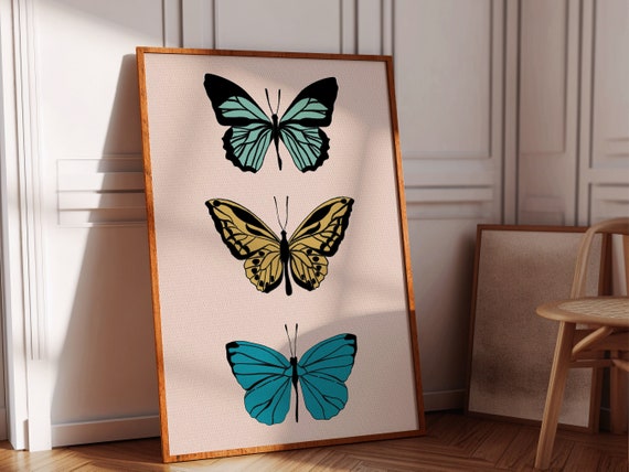Butterfly Wall Art Boho Minimalist Prints Modern Art Bohominimalistdecor Butterfly Art