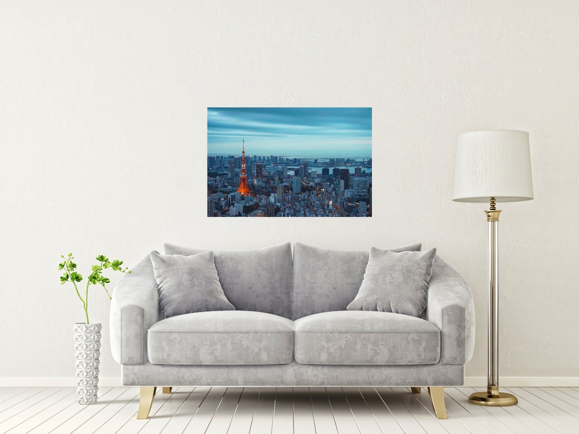 Tokyo Tower Illuminated Over the Tokyo Skyline at Dusk Poster - Image 2