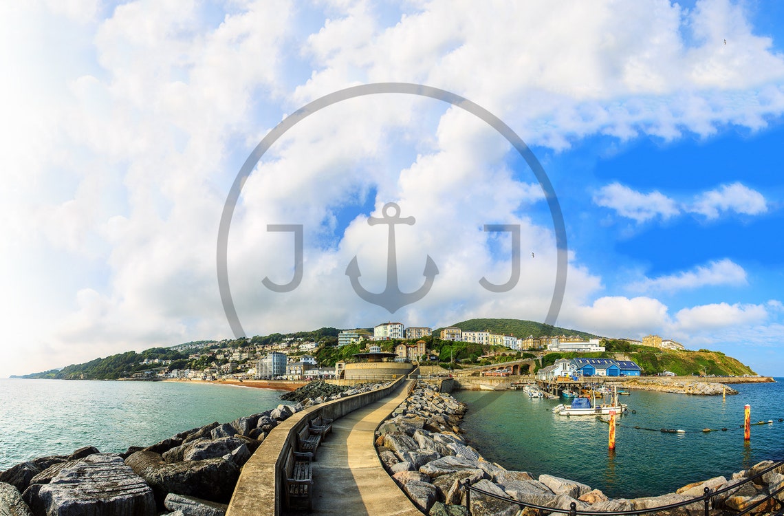 Ventnor Seafront Isle Of Wight Harbour Sea Wall Coastal Town Poster - Image 3