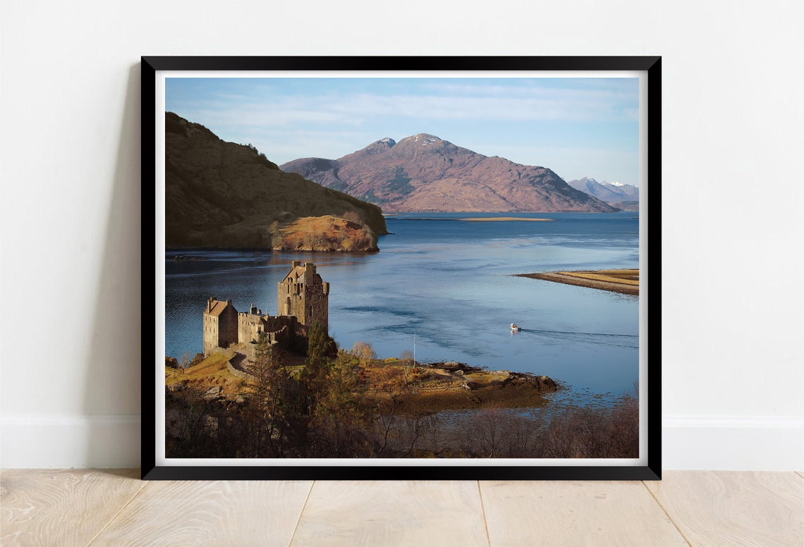 Eilean Donan Castle Scottish Highlands Loch Island Mountain Poster