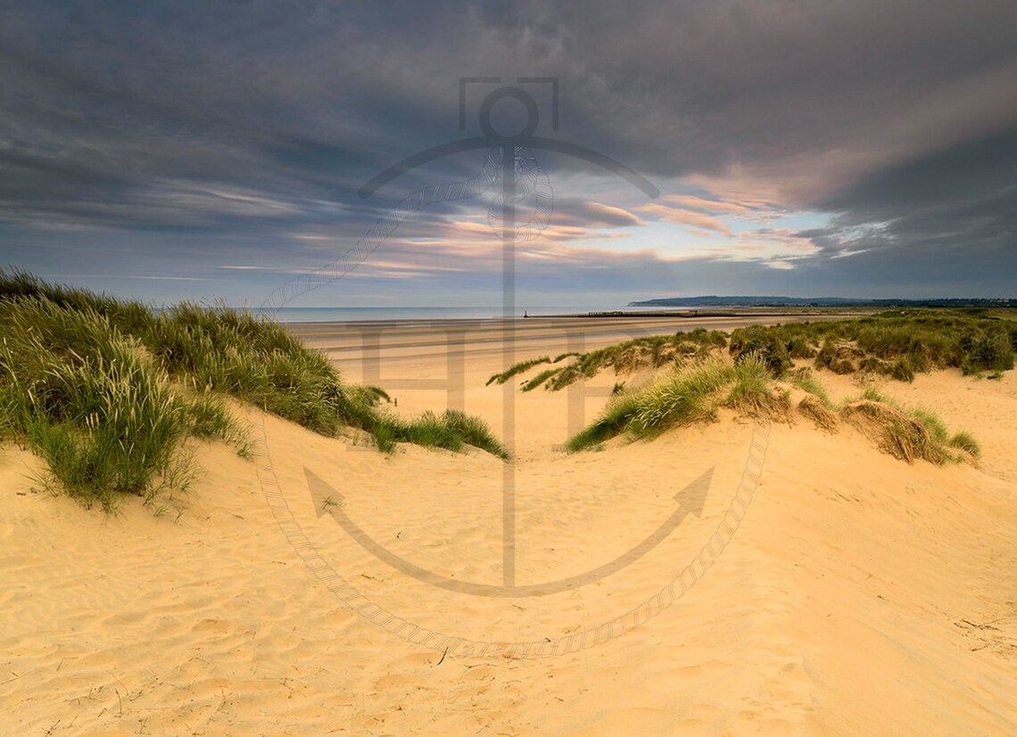 Camber Sands East Sussex Golden Dunes Marram Grass Sunset Poster - Image 3