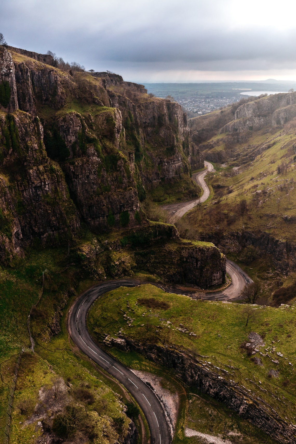 Cheddar Gorge Somerset Winding Road Through Limestone Cliffs Poster - Image 3