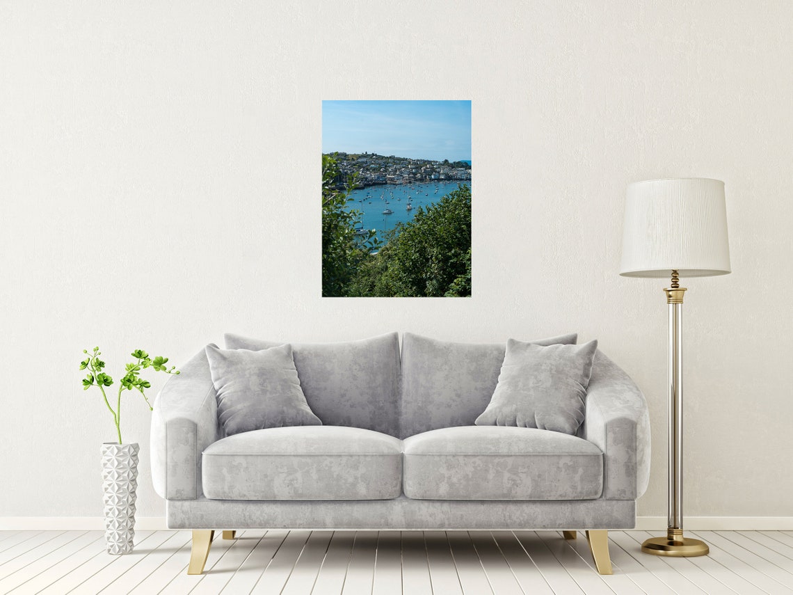 Polruan Fowey Cornwall Harbor Full Of Boats On A Summer Day Poster - Image 2