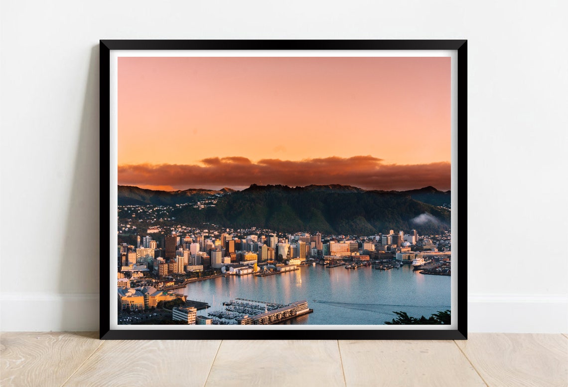 Wellington North Island New Zealand At Sunset Limited Edition Print Photography Fine Art Wall Art Exclusive Print Poster Photo
