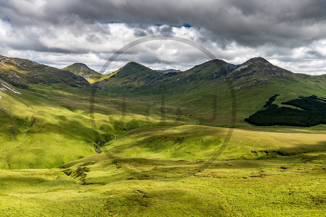 Twelve Bens Mountains Connemara Ireland Green Valley Sunset Poster - Image 3