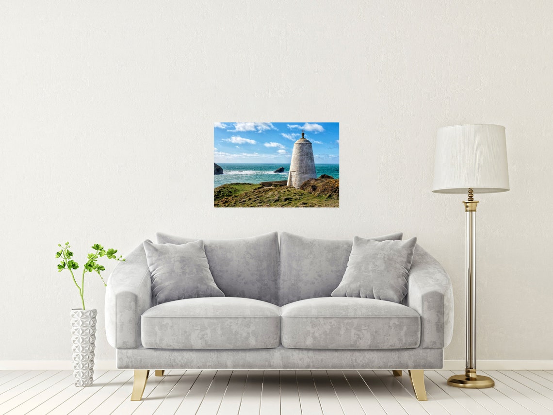 Portreath Pepper Pot Gull Rock Cornwall Coastal Beacon Poster - Image 2