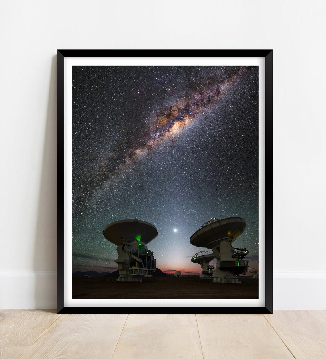Milky Way Over an Observatory Travel Poster
