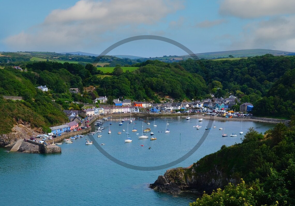 Fishguard Harbour Pembrokeshire Wales Travel Poster - Image 3