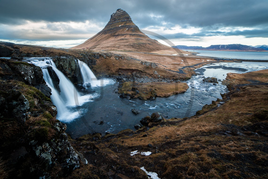 Kirkjufellsfoss Waterfall And Kirkjufell Mountain Iceland Poster - Image 3