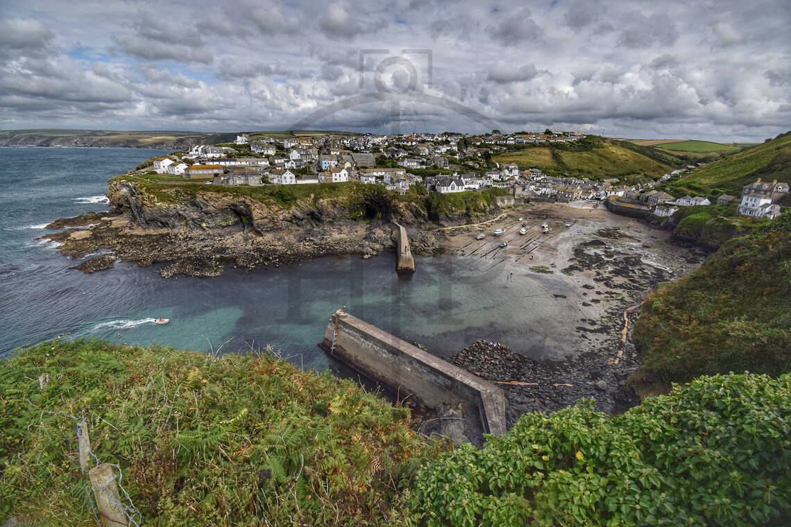Port Isaac Cornwall Fishing Village Harbour Breakwater Cove Poster - Image 3