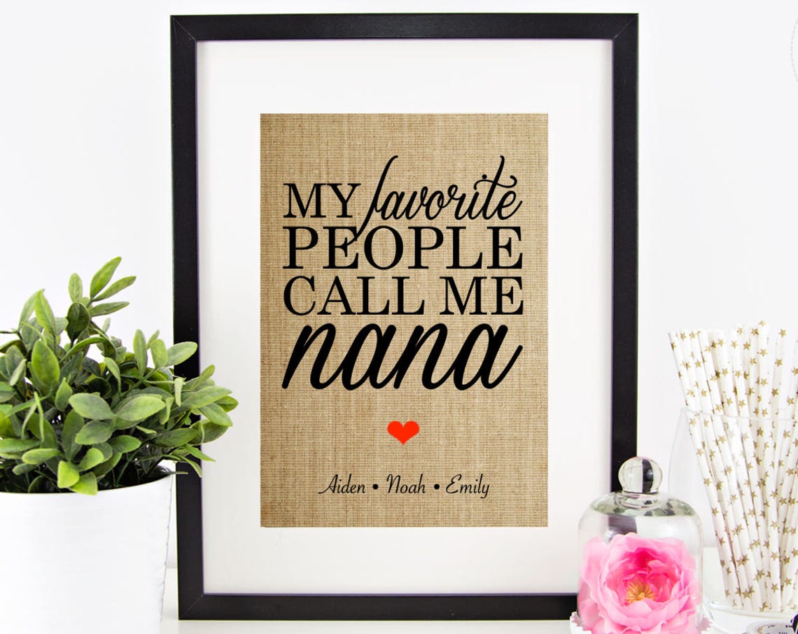 Gift For Nana My Favorite People Call Me Nana Grandma Gift Mothers Day Gift From Daughter Or Son Gifts For Mom Grandchildren Sign