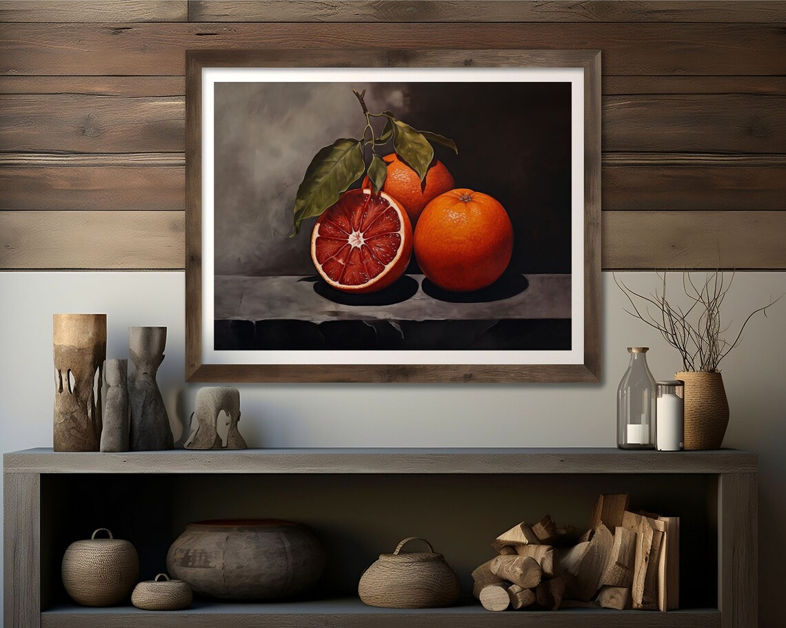 Blood Orange Vintage Citrus Still Life Art Print - Image 4