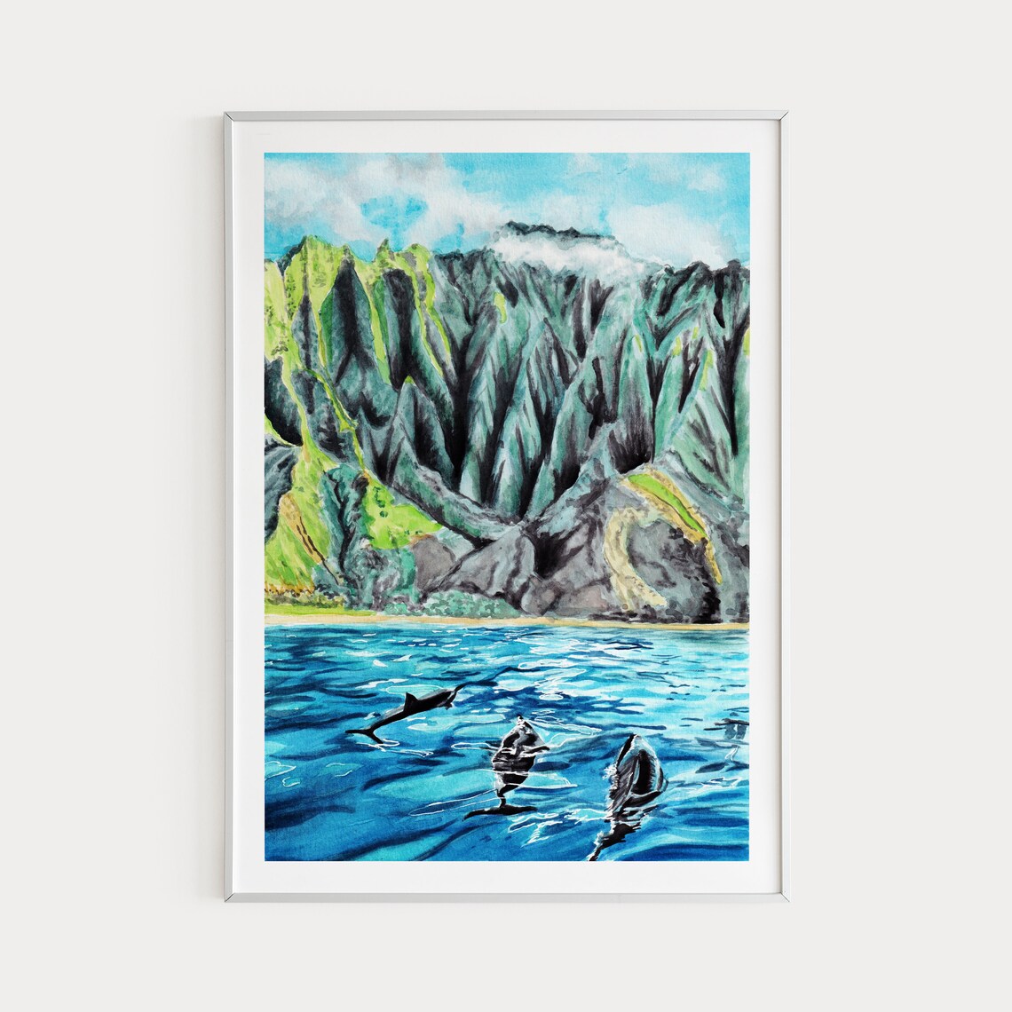 Na Pali Coast Kauai Hawaii Travel Poster