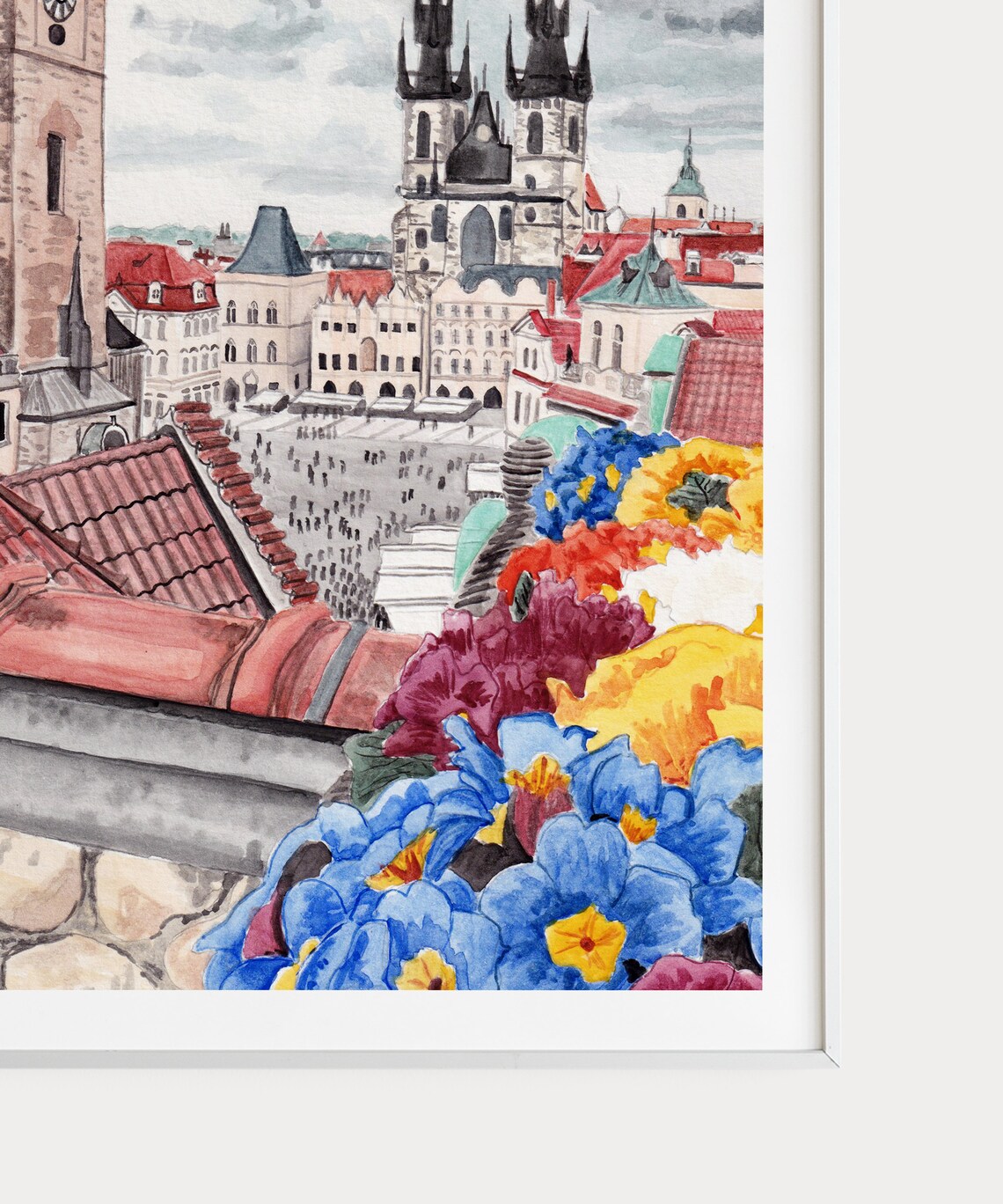Prague Czech Republic Travel Poster, Cityscape - Image 3