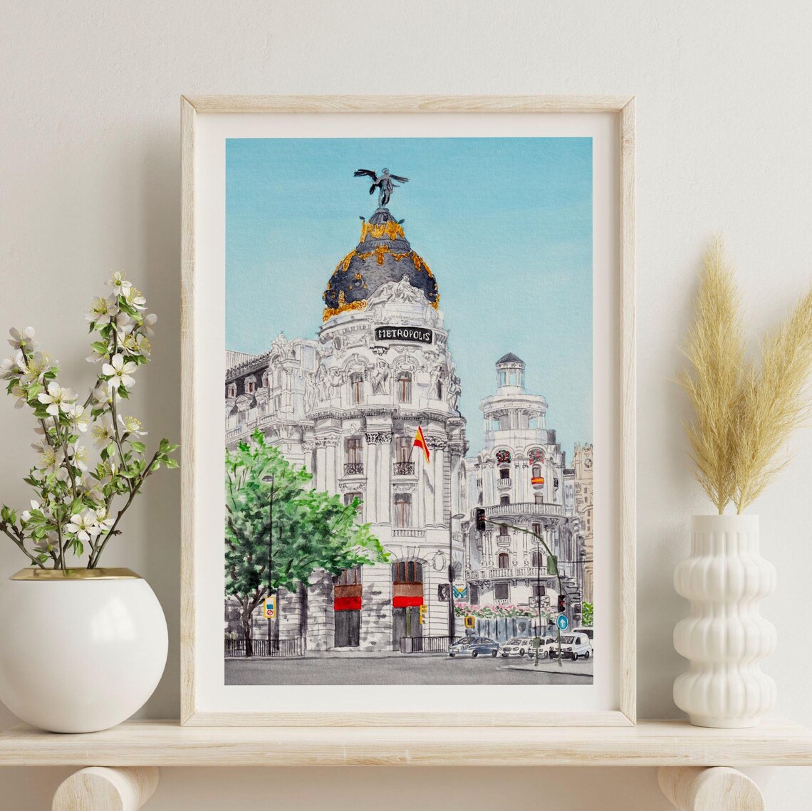 Madrid Watercolor Art Print, Spain Travel Poster - Image 3