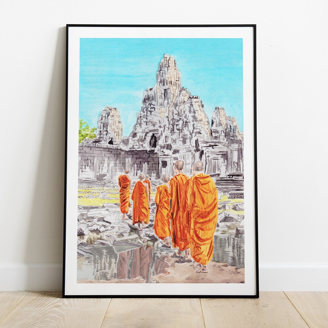 Angkor Wat Cambodia Travel Poster, Asia Landmark - Image 2