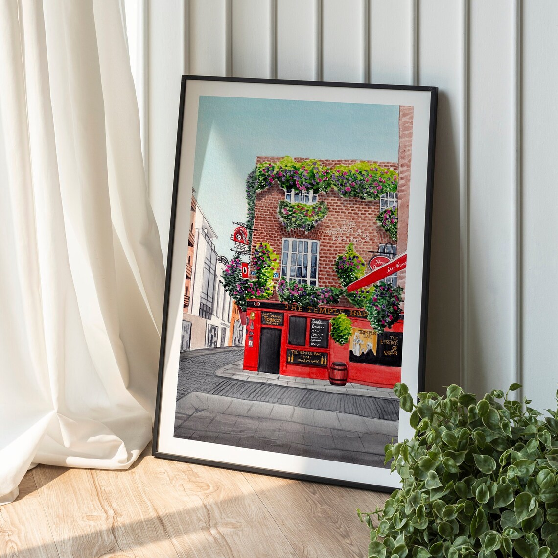 Temple Bar Watercolor Art Print, Dublin Ireland - Image 2