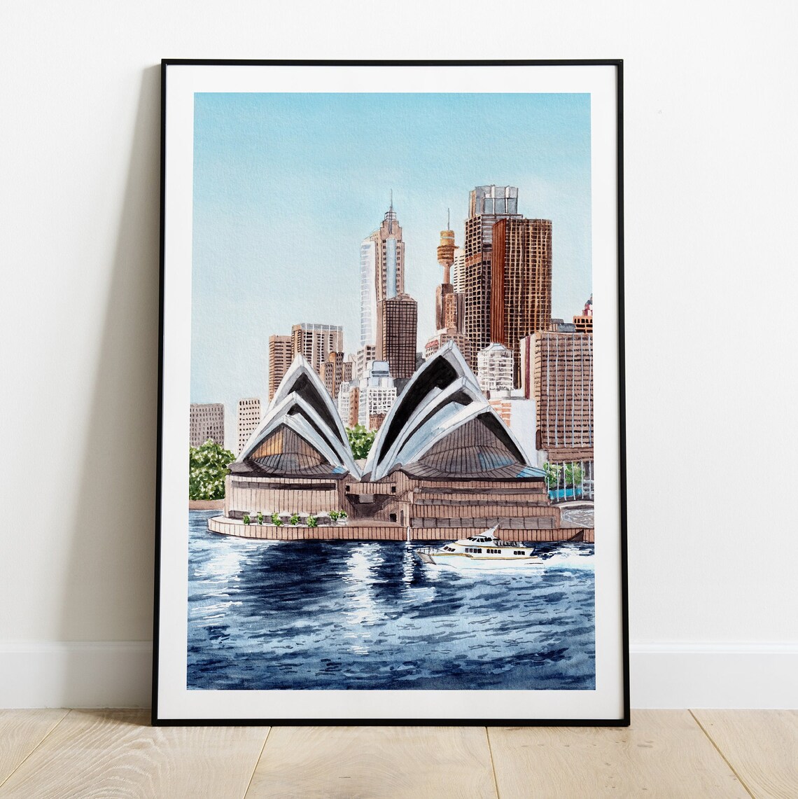 Sydney Australia Cityscape Travel Poster Art Print - Image 3