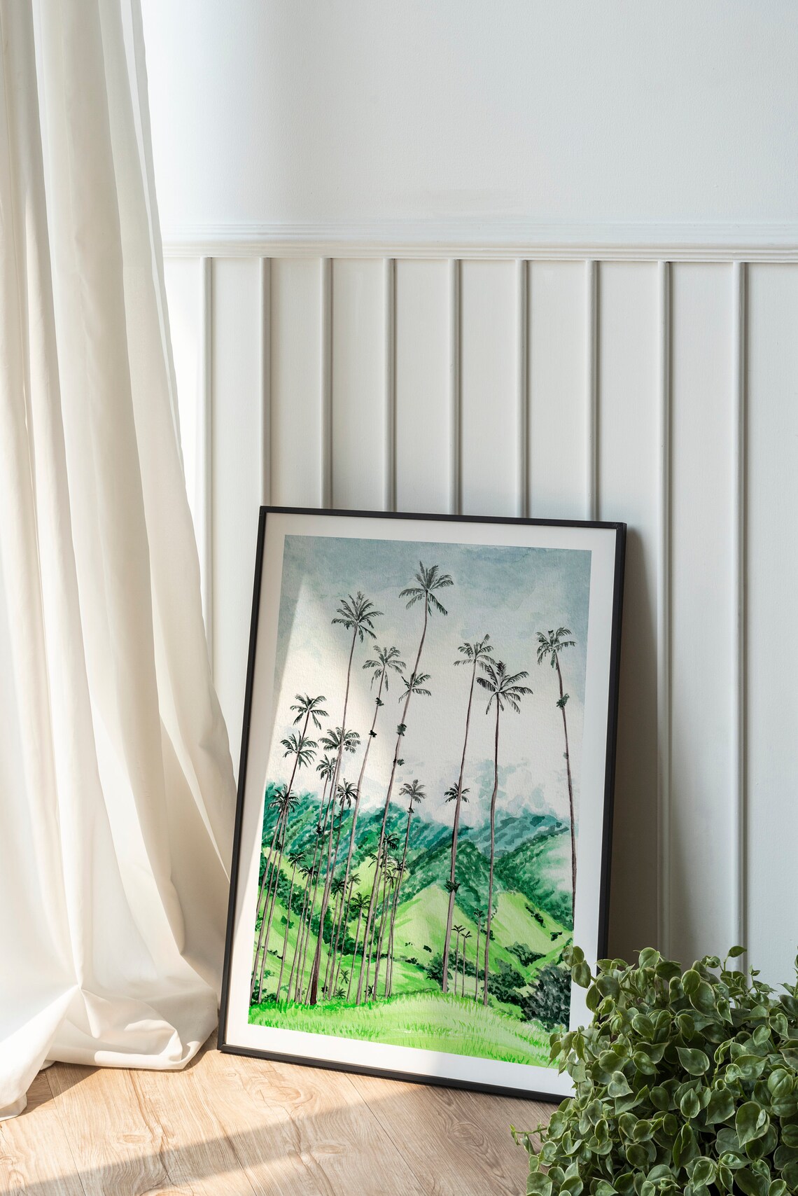 Cocora Valley Travel Poster, Colombia Tropical Art - Image 2