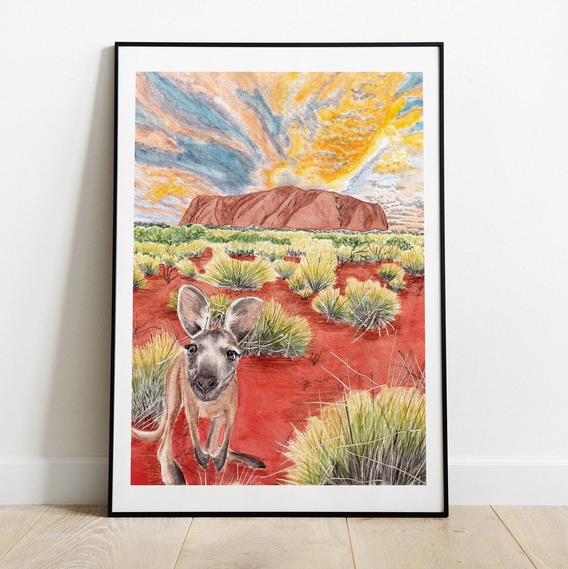 Uluru, Australia Travel Poster, Landscape Art Print - Image 2
