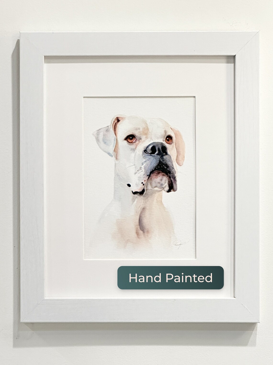 Custom Watercolor Dog Portrait From Photo Personalized Pet Print