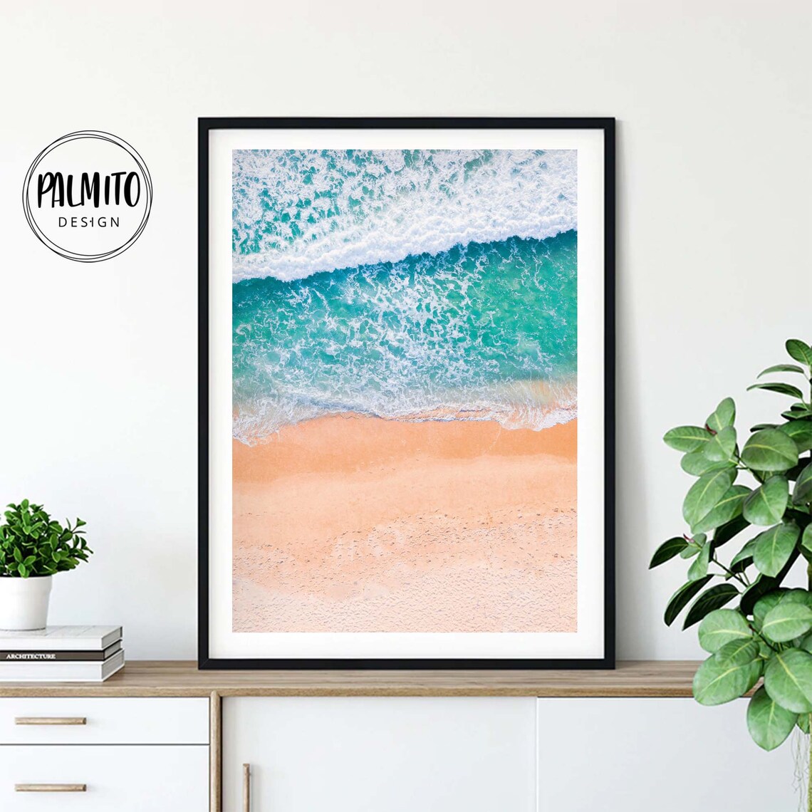 Ocean Beach Surfer Art Print, Beach Decor