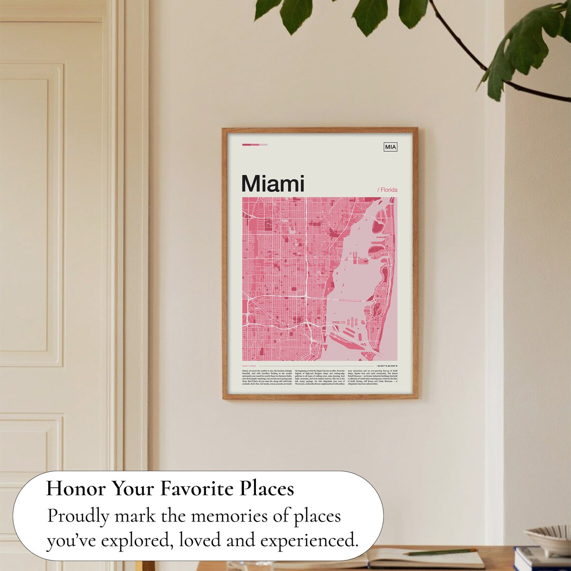 Miami Map Print, Travel Poster For Miami Decor - Image 5