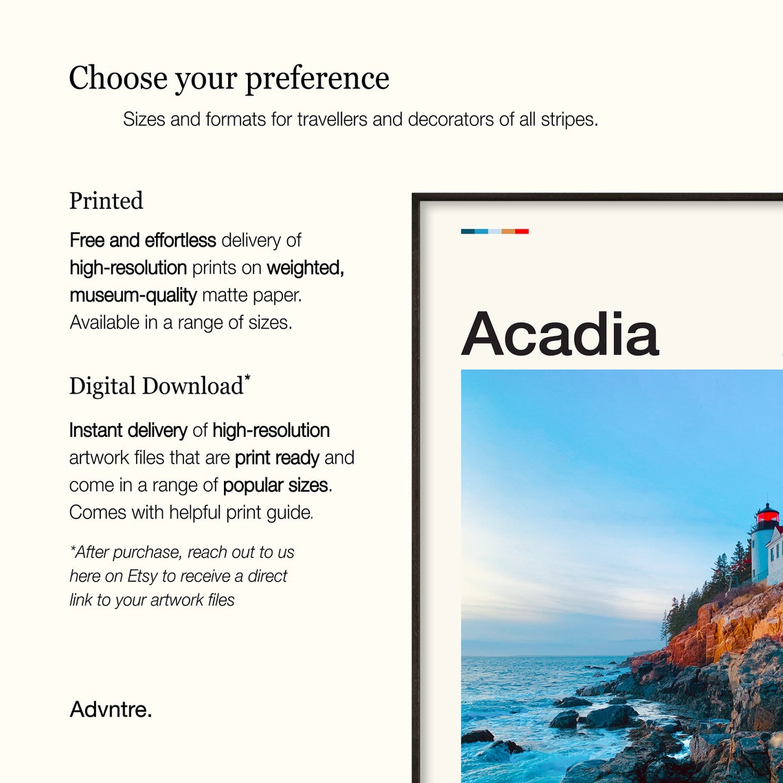 Acadia National Park Print Acadia Print Acadia Poster Acadia Wall Art Acadia Art Print Acadia Photo Acadia Photography Acadia Travel - Image 3