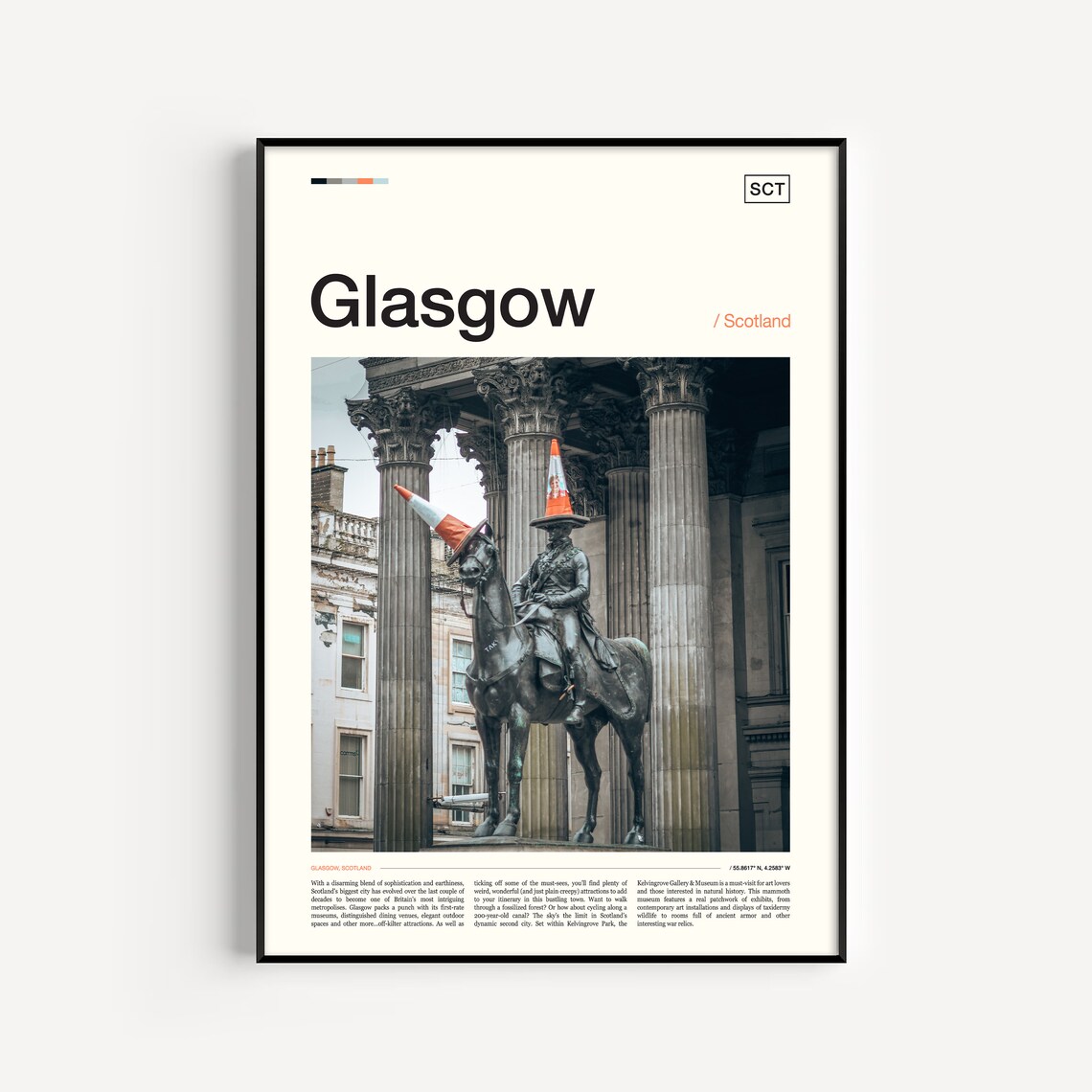 Glasgow Scotland Travel Poster