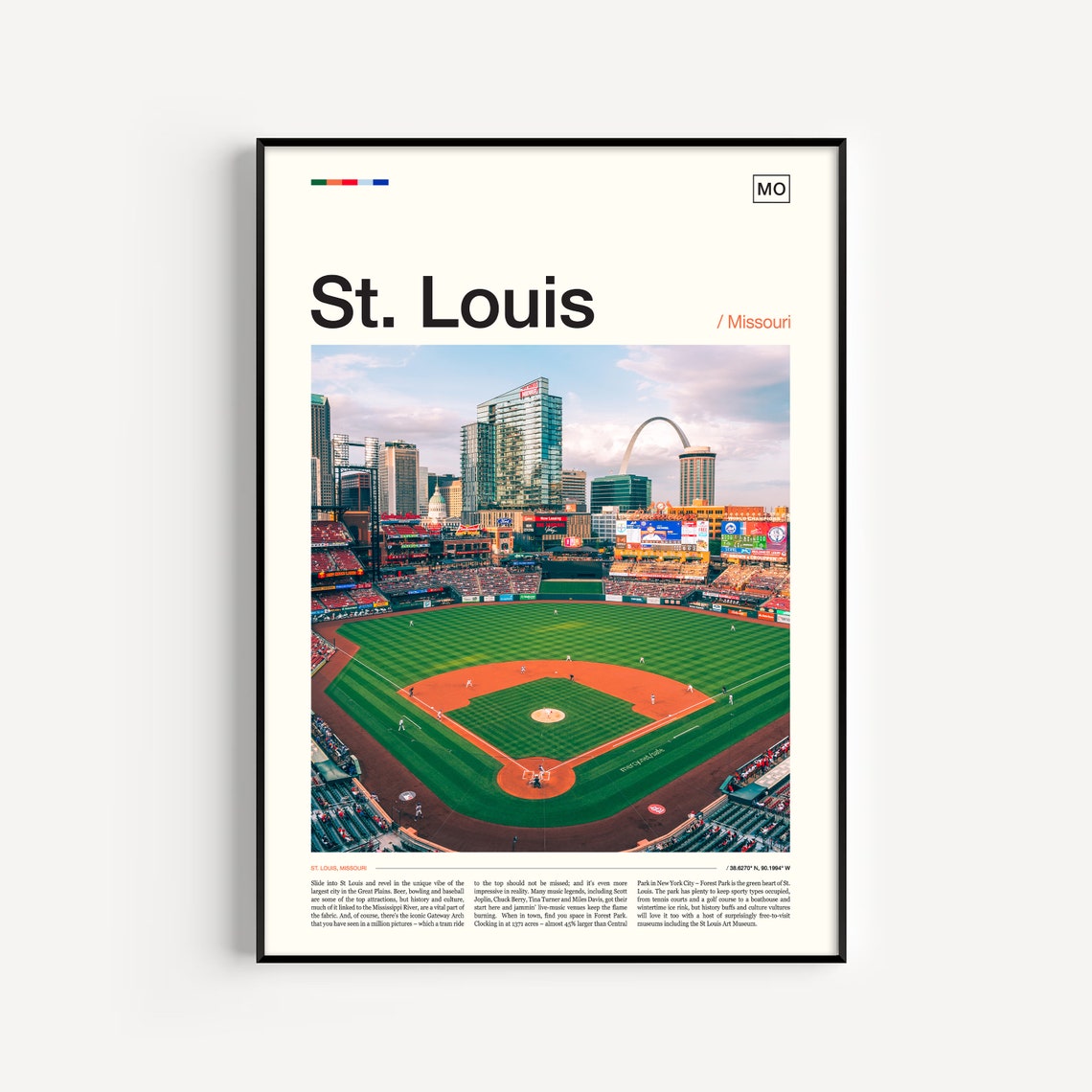 St Louis Travel Poster, City Wall Art Print