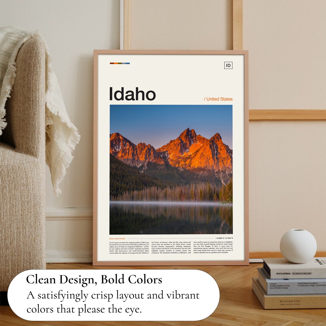 Idaho Travel Poster, USA Place Wall Art - Image 3