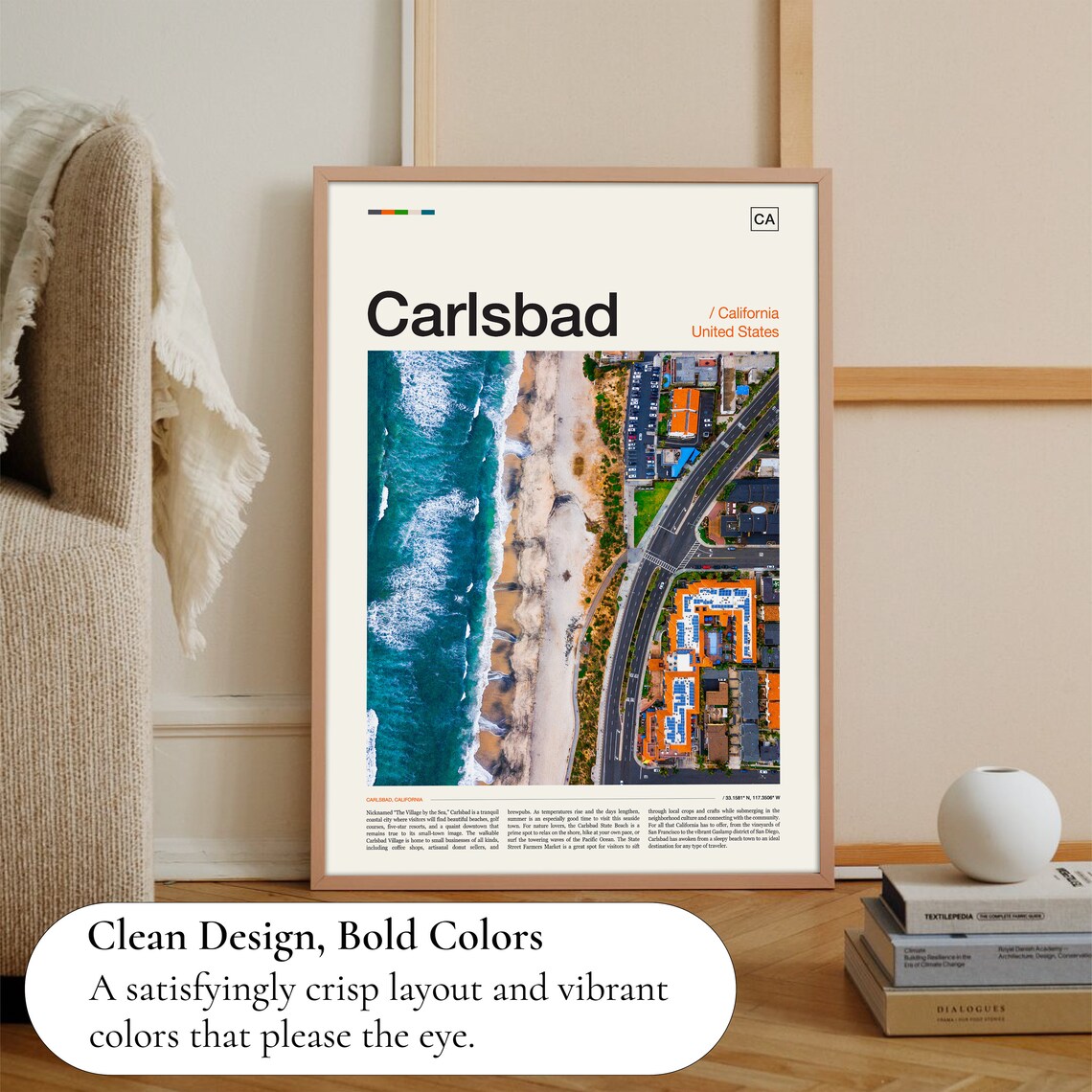 Carlsbad California Travel Poster, Place Name Art Print - Image 3