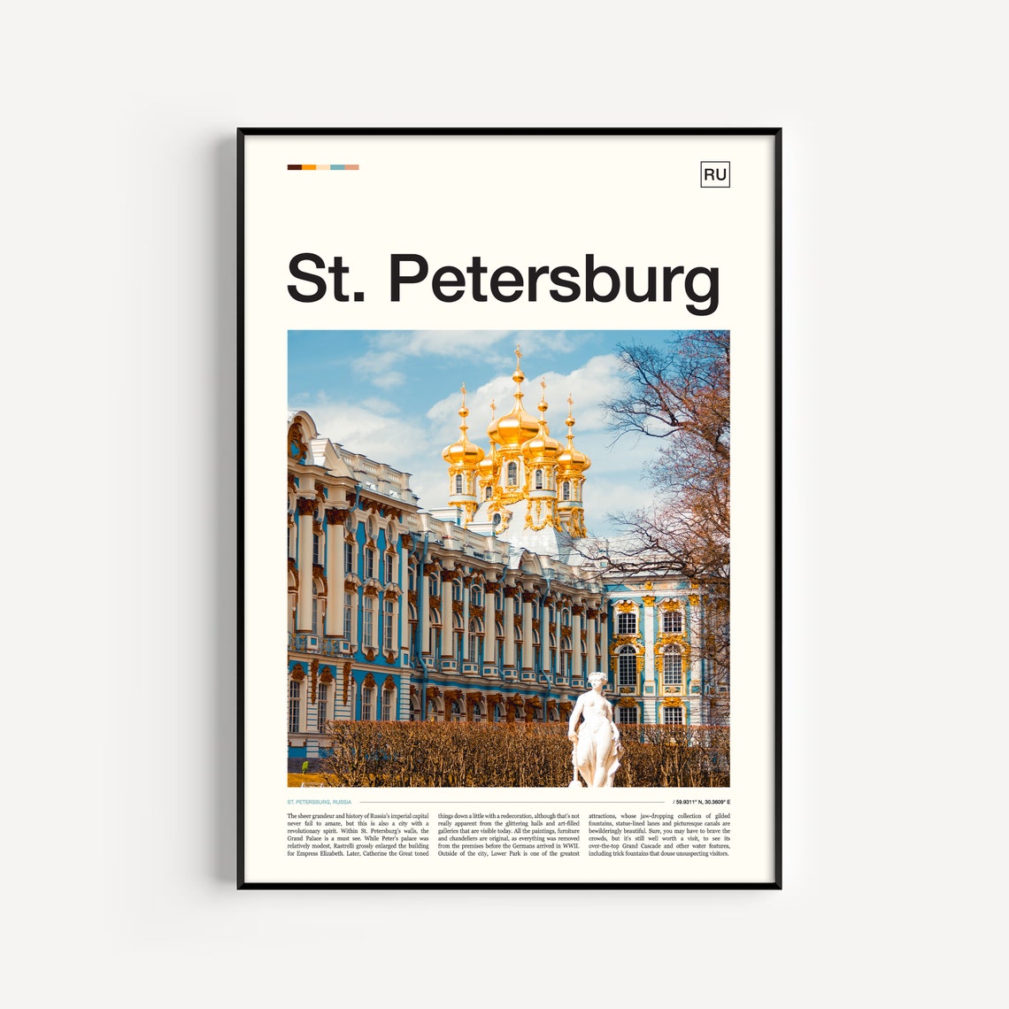 St Petersburg Poster St Petersburg Wall Art St Petersburg Print St Petersburg Art Print St Petersburg Travel St Petersburg Photo