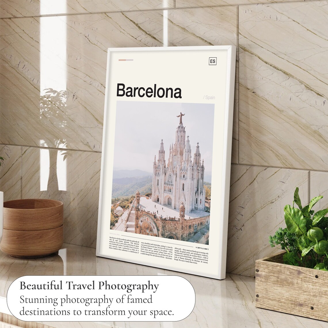Barcelona Print Barcelona Poster Barcelona Wall Art Barcelona Art Print Barcelona Spain Spain Poster Barcelona Skyline Travel Poster - Image 4