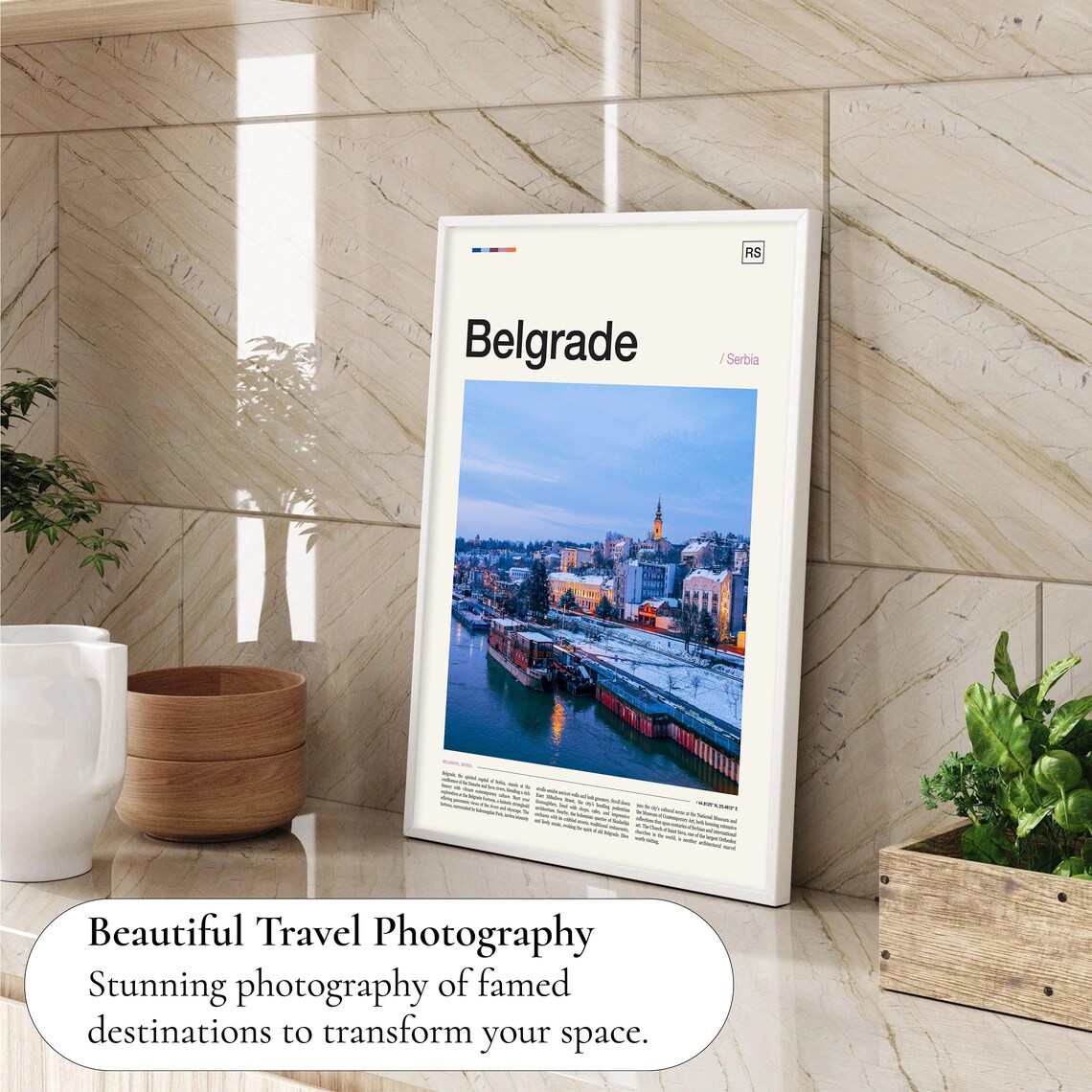 Belgrade Travel Poster, Serbia Wall Art Print - Image 4