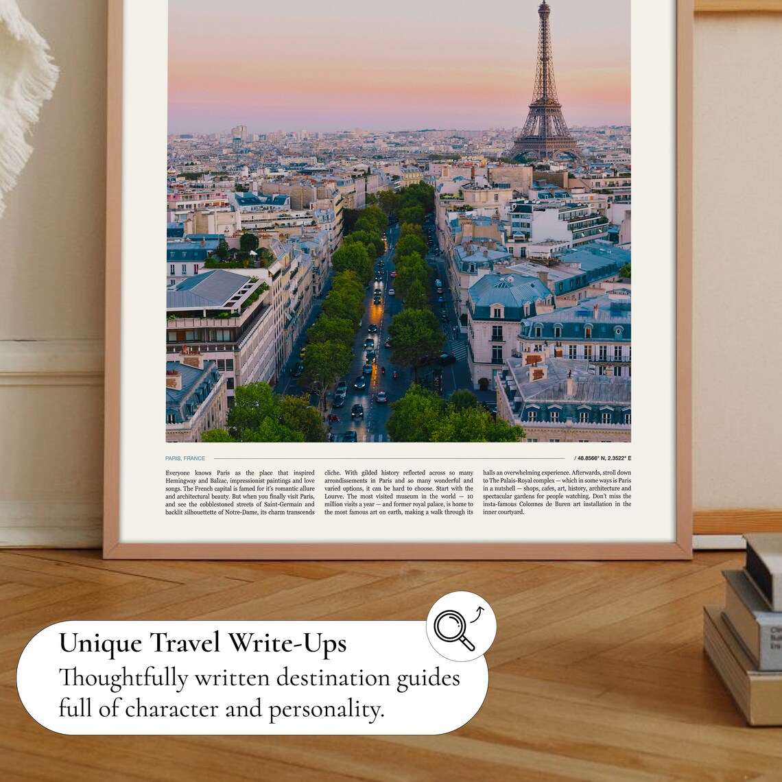 Paris France Eiffel Tower Sunset Aerial Cityscape Photo Poster - Image 2