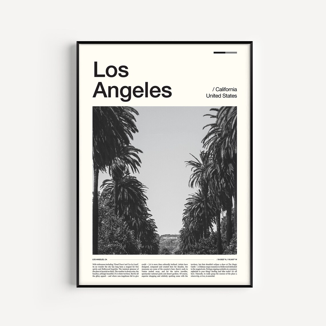 Los Angeles Poster Los Angeles Print Black And White Los Angeles Art Print La Poster Los Angeles Wall Art Los Angeles Artwork