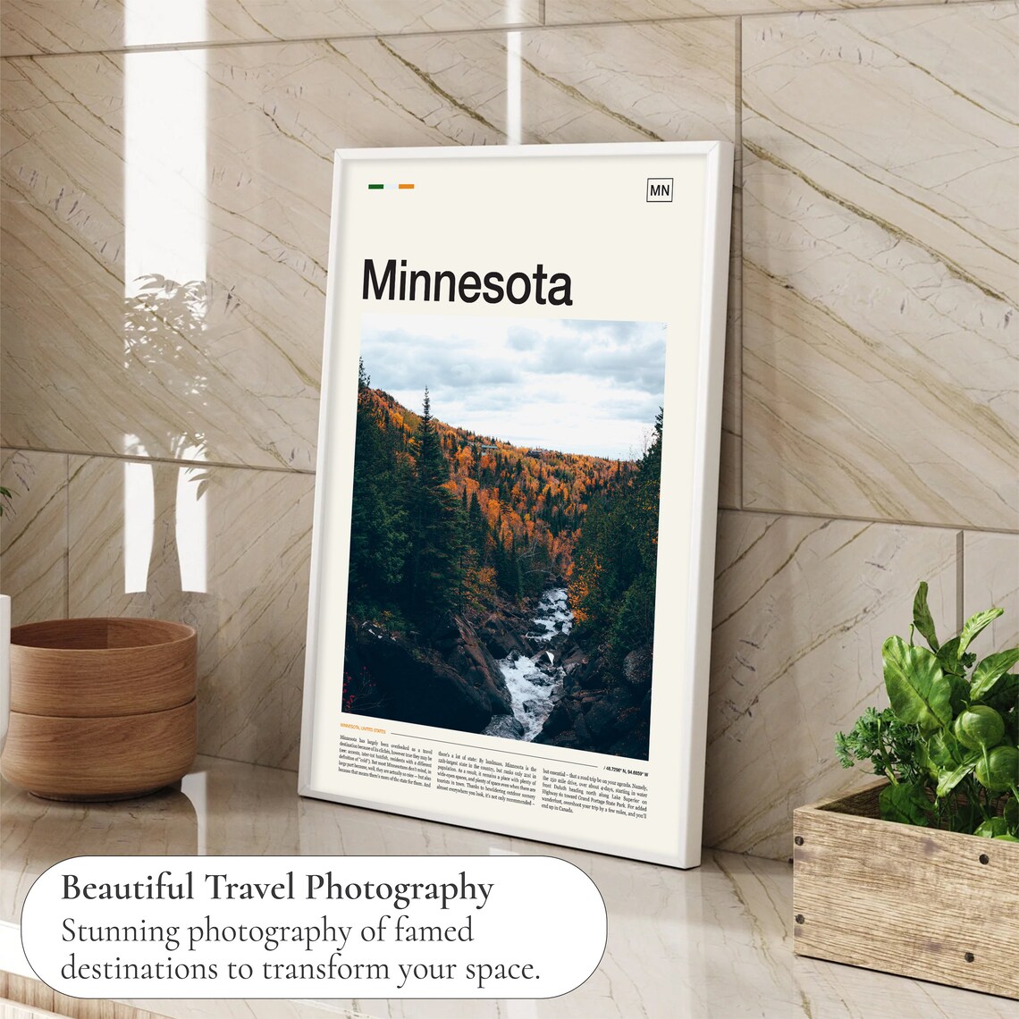Minnesota Travel Poster, USA Place Print - Image 4