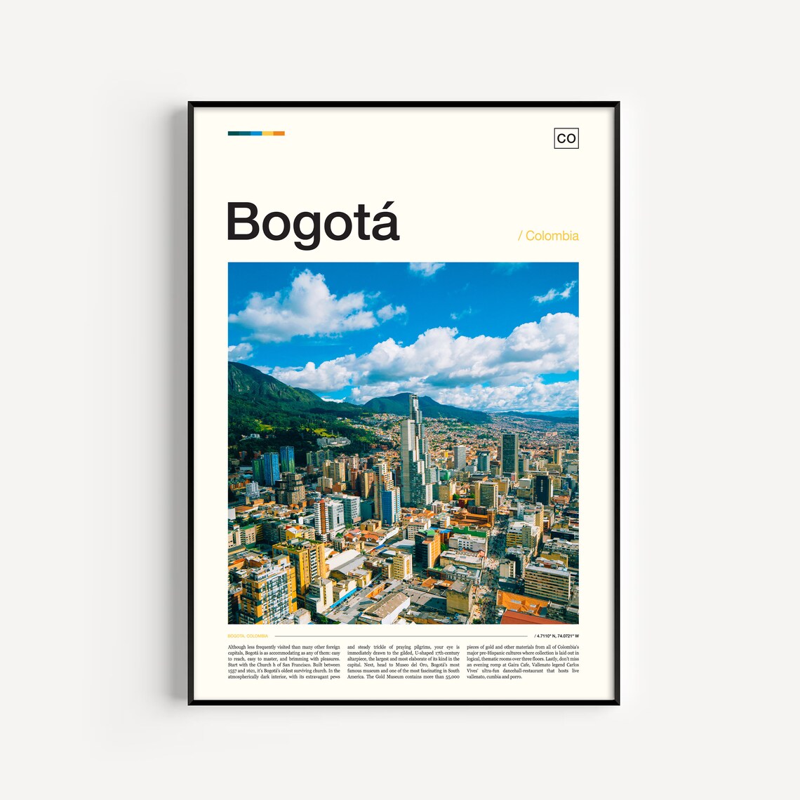 Bogota Colombia Wall Art Print