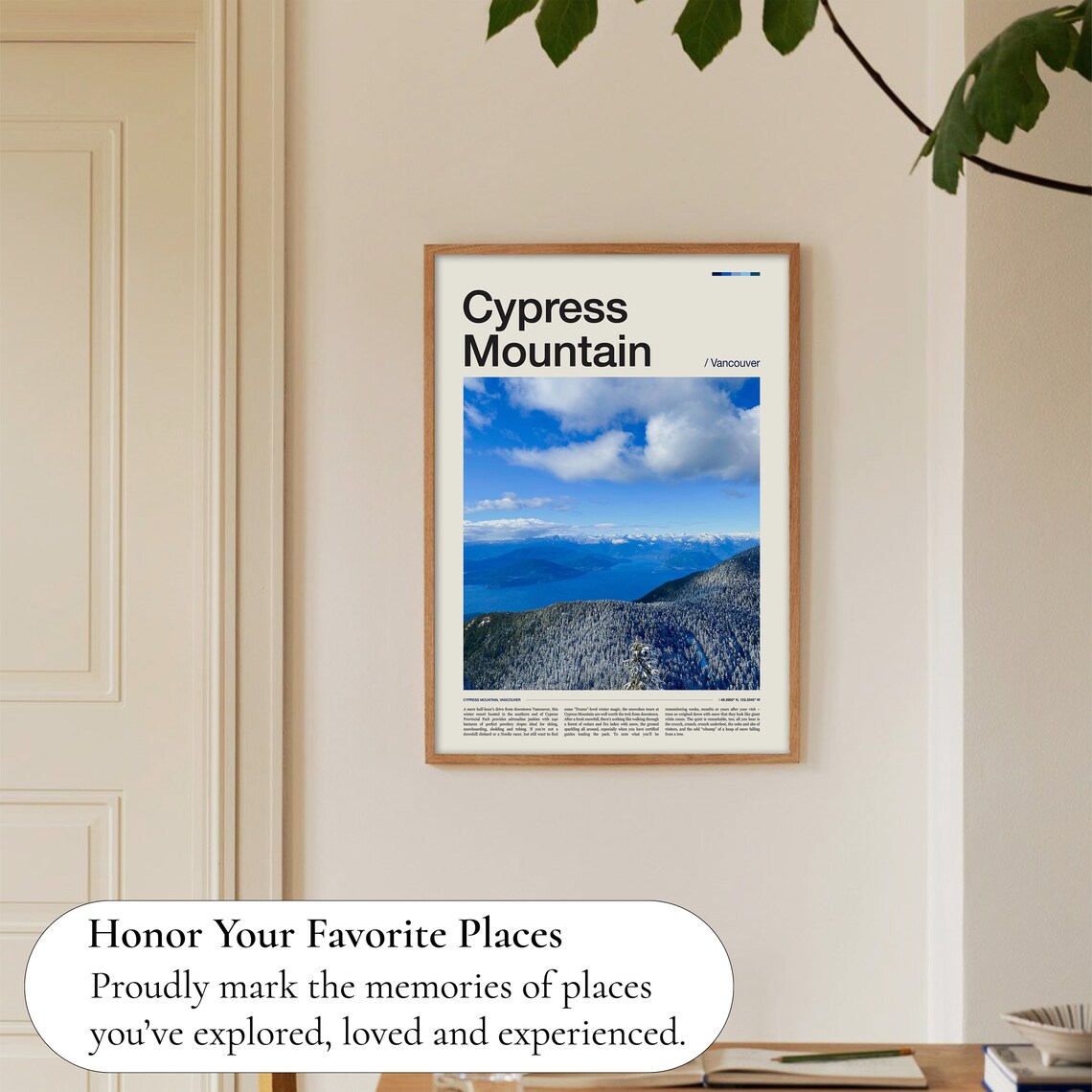 Cypress Mountain Vancouver Snow Peaks Winter Landscape Poster - Image 5