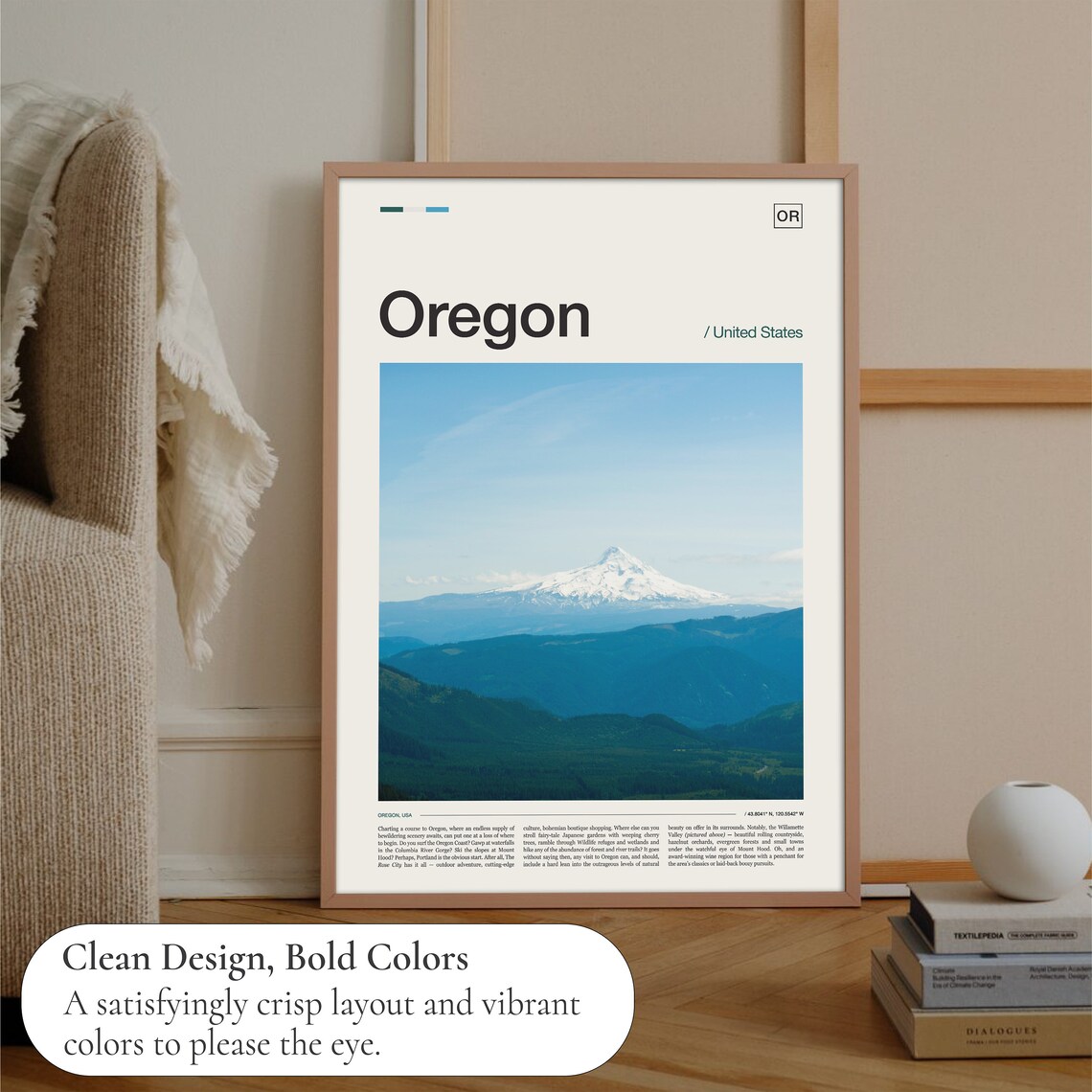 Oregon United States Mount Hood Snow Capped Peak Photo Poster - Image 3