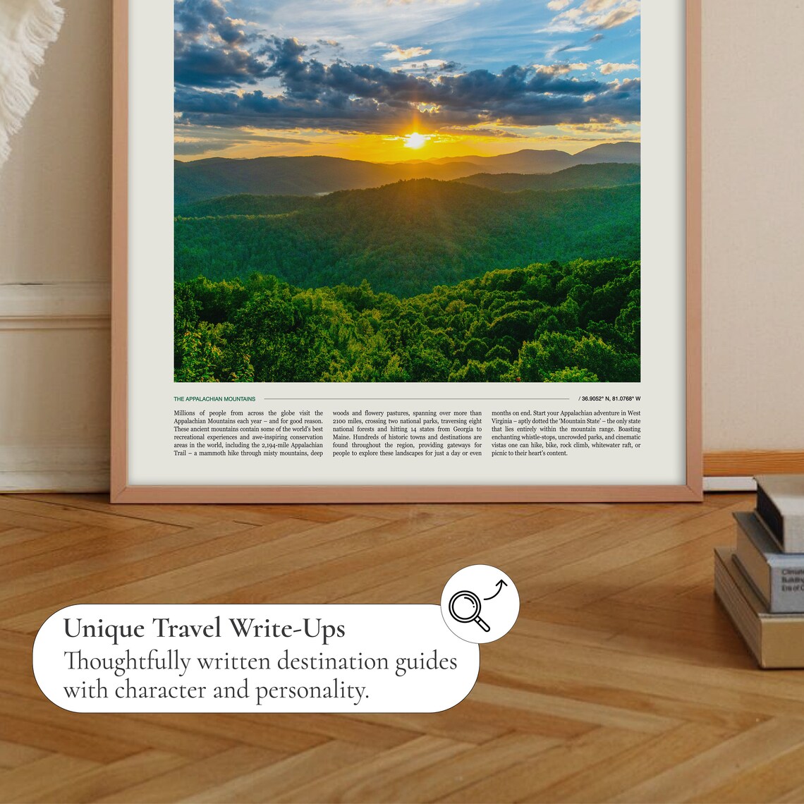 Appalachian Mountains Travel Poster, Mountain Print - Image 2